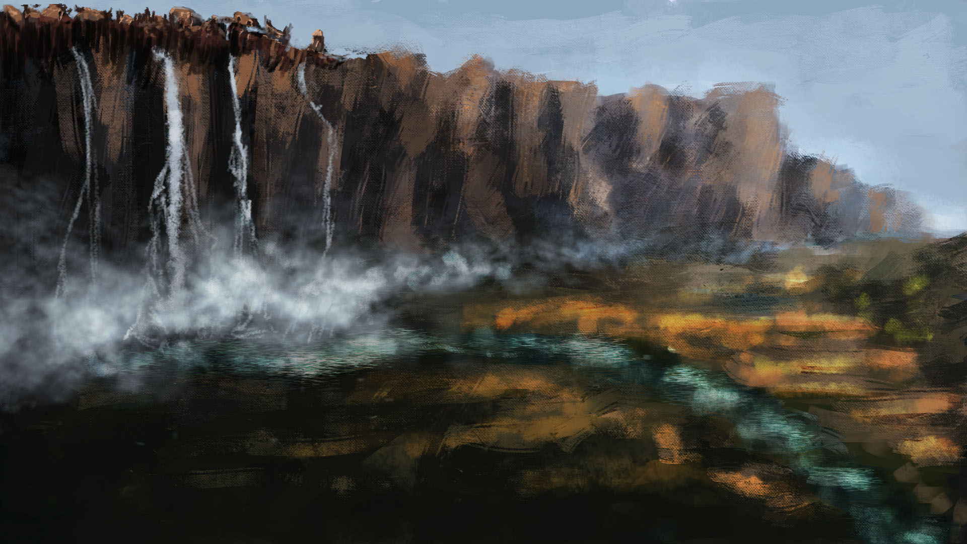 The valley below the city of Gla'thail
